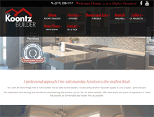 Tablet Screenshot of koontzbuilder.com